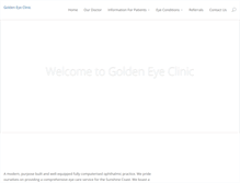 Tablet Screenshot of goldeneyeclinic.com